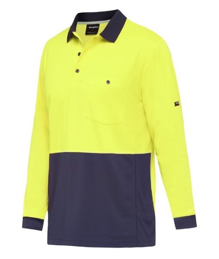 Picture of King Gee Hyperfreeze Workcool Polo Shirt Long Sleeve