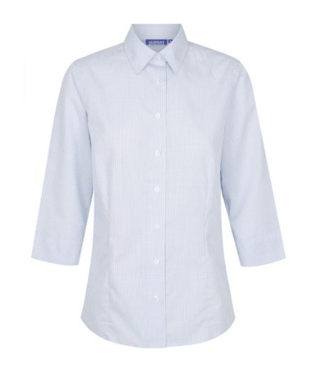 Picture of Gloweave Ladies Guildford Square Textured 3/4 Sleeve Shirt