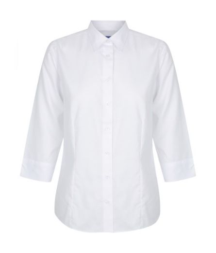 Picture of Gloweave Ladies Guildford Square Textured 3/4 Sleeve Shirt