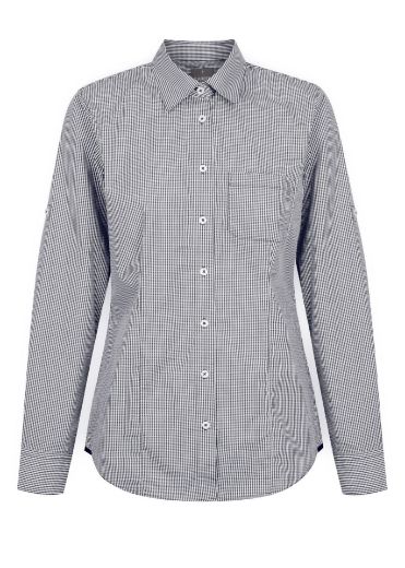 Picture of Gloweave Ladies Westgarth Gingham Check Slim Fit Hospitality Long Sleeve Shirt