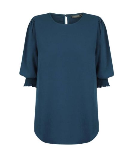 Picture of Gloweave Ladies Lola 3/4 Sleeve Shirred Cuff Soft Top