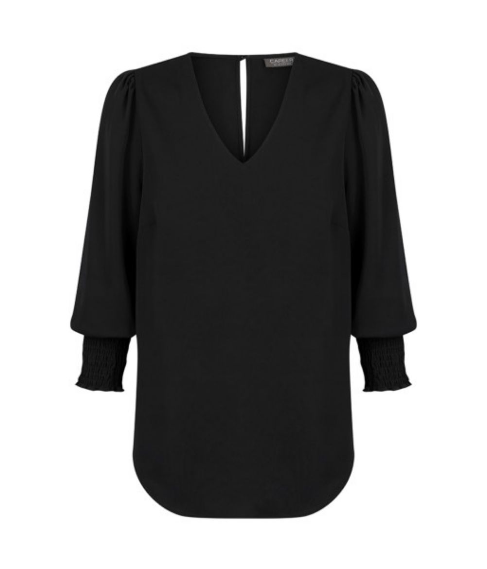 Picture of Gloweave Cleo Ladies V Neck Shirred Cuff Top