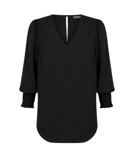 Picture of Gloweave Cleo Ladies V Neck Shirred Cuff Top