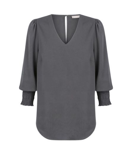 Picture of Gloweave Cleo Ladies V Neck Shirred Cuff Top