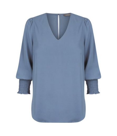Picture of Gloweave Cleo Ladies V Neck Shirred Cuff Top