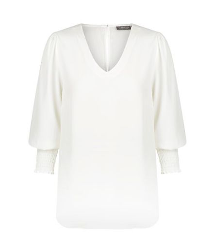 Picture of Gloweave Cleo Ladies V Neck Shirred Cuff Top