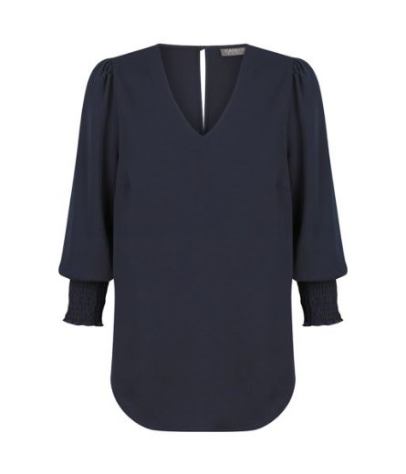 Picture of Gloweave Cleo Ladies V Neck Shirred Cuff Top