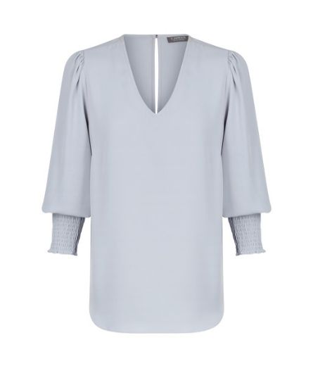 Picture of Gloweave Cleo Ladies V Neck Shirred Cuff Top