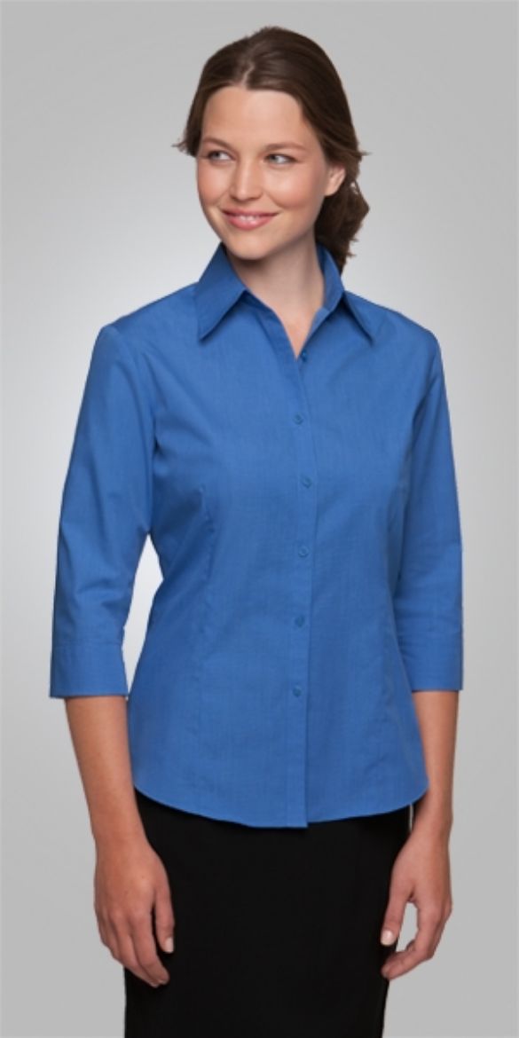 Picture of City Collection Ladies Blouse Micro Check 3/4 Sleeve