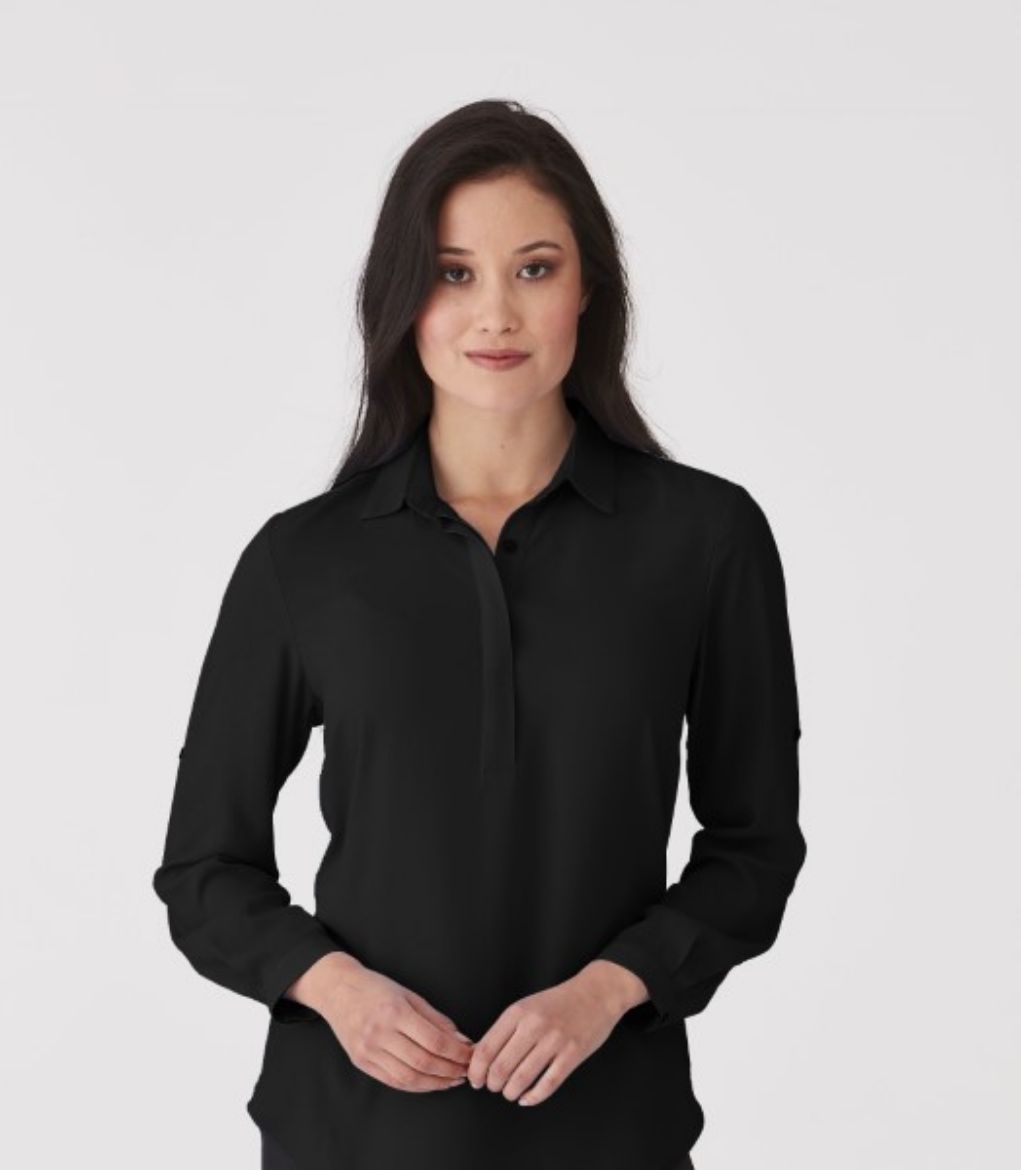 Picture of City Collection Ladies Meghan Long Sleeve Blouse