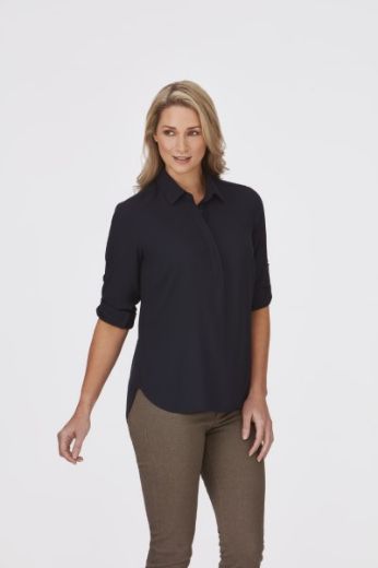 Picture of City Collection Ladies Meghan Long Sleeve Blouse