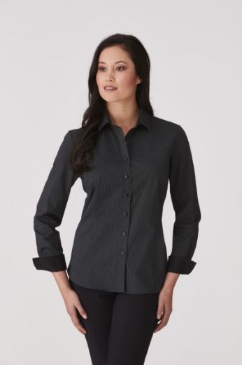 Picture of City Collection Ladies Blouse Xpresso Long Sleeve