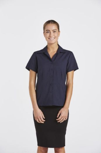 Picture of Corporate Reflections Ladies Climate Smart Blouse Semi Fit Short Sleeve