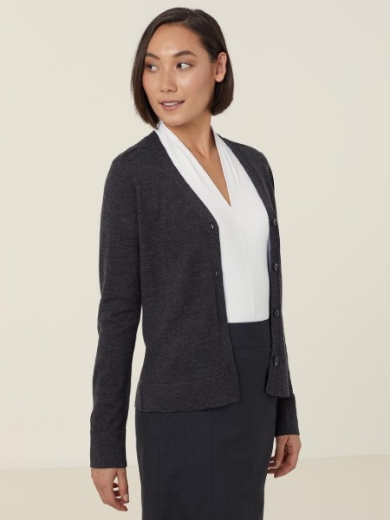 Picture of NNT Ladies Pure Wool V-Neck Button Up Cardigan