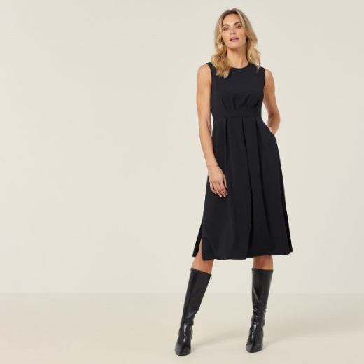 Picture of NNT Ladies Crepe Stretch Sleeveless Dress
