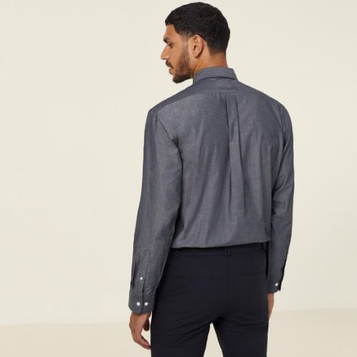 Picture of NNT Mens Chambray Long Sleeve Shirt