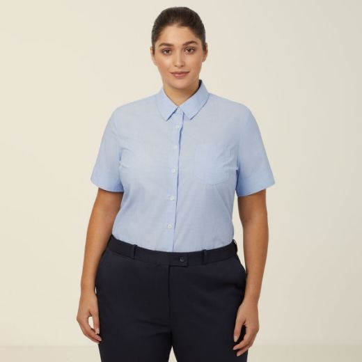 Picture of NNT Ladies Poly Cotton End on End Short Sleeve Shirt