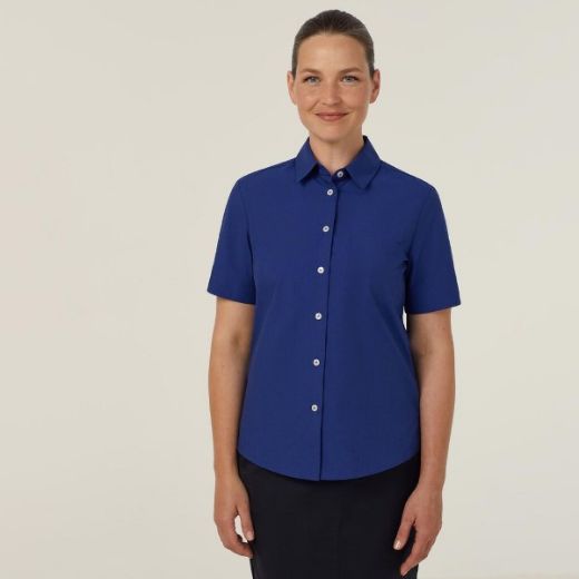 Picture of NNT Ladies Poly Cotton End on End Short Sleeve Shirt