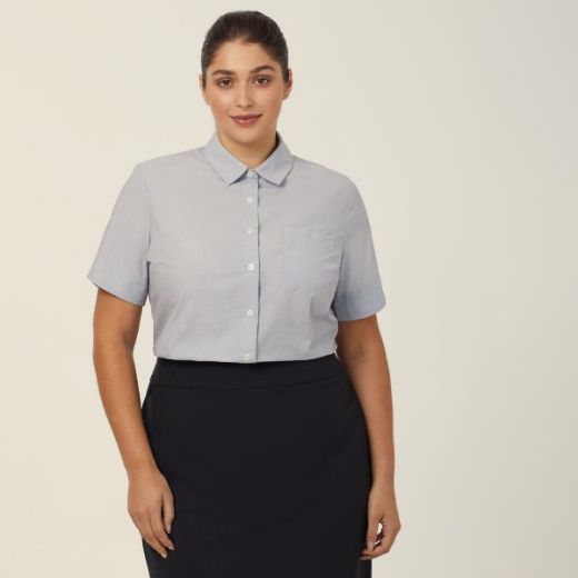 Picture of NNT Ladies Poly Cotton End on End Short Sleeve Shirt
