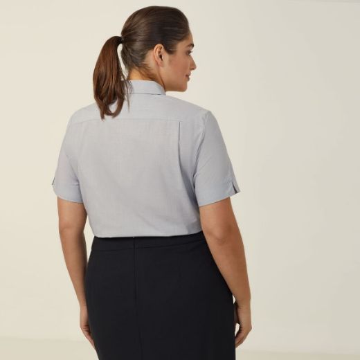 Picture of NNT Ladies Poly Cotton End on End Short Sleeve Shirt