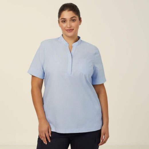 Picture of NNT Ladies Poly Cotton End on End Short Sleeve Tunic