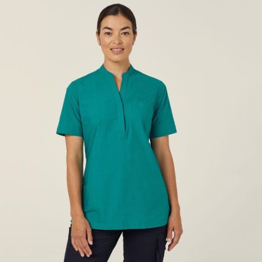 Picture of NNT Ladies Poly Cotton End on End Short Sleeve Tunic