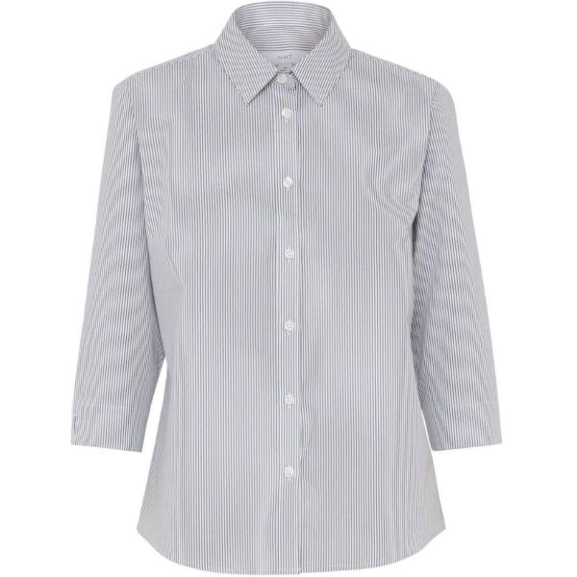 Picture of NNT Ladies Avignon Fine Block Stripe Stretch 3/4 Sleeve Shirt