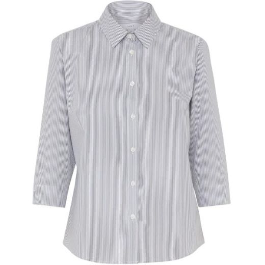 Picture of NNT Ladies Avignon Fine Block Stripe Stretch 3/4 Sleeve Shirt