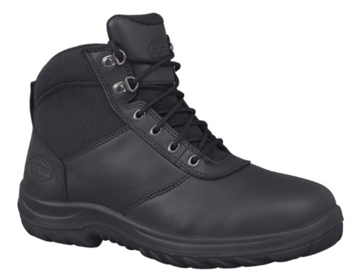 Picture of Oliver Non Safety Boot Lace up Zip Side Black