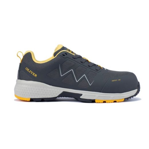 Picture of Oliver Mens Lace Up Jogger Grey/Yellow