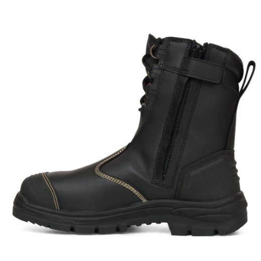 Picture of Oliver At's 200mm Lace Up Zip Side Boot Black
