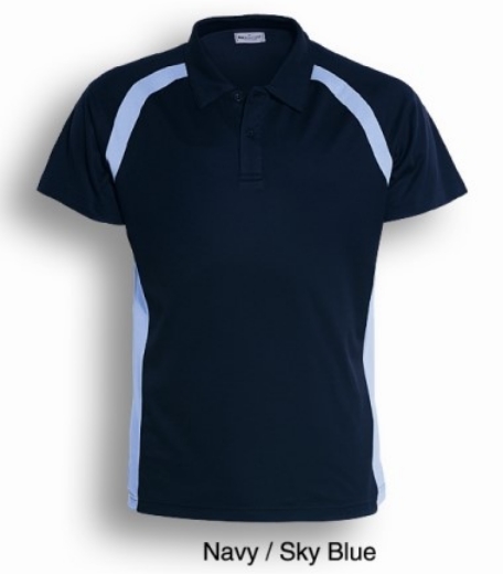 Picture of Bocini Mens Team Essentials Short Sleeve Contrast Panel Polo