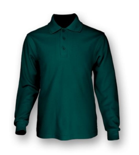 Picture of Bocini Unisex Cotton Back Long Sleeve Polo