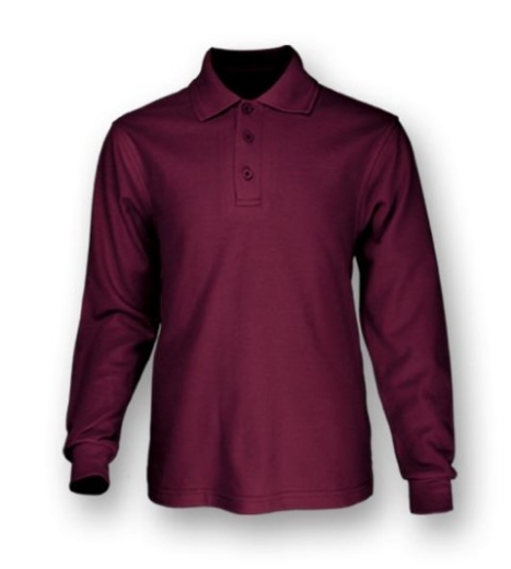 Picture of Bocini Unisex Cotton Back Long Sleeve Polo