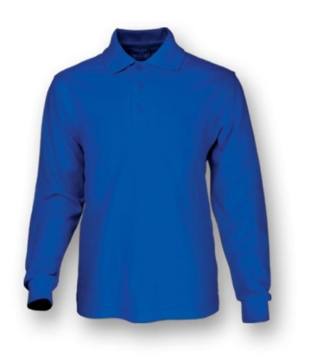 Picture of Bocini Unisex Cotton Back Long Sleeve Polo