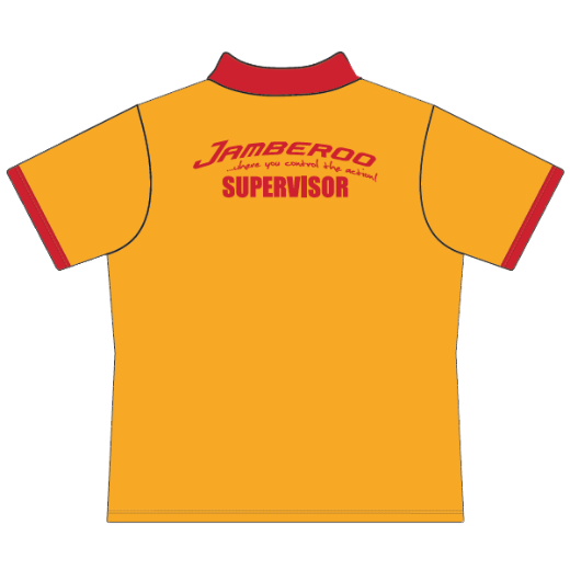 Picture of Sublimated Polo Shirt Short Sleeve Gold/Red with Supervisor