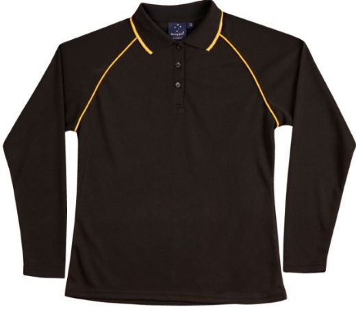 Picture of Winning Spirit Ladies Long Sleeve Contrast Polo