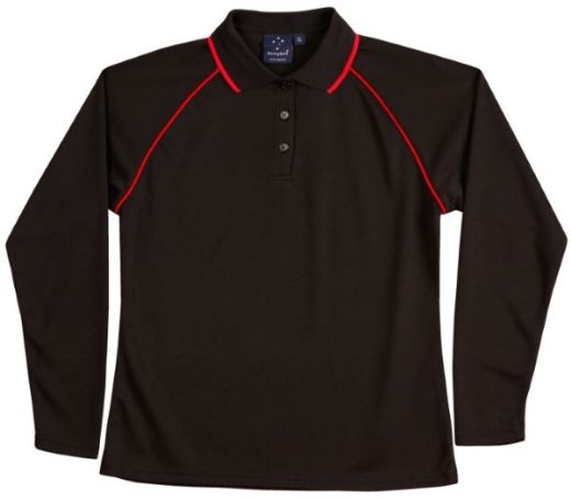 Picture of Winning Spirit Ladies Long Sleeve Contrast Polo