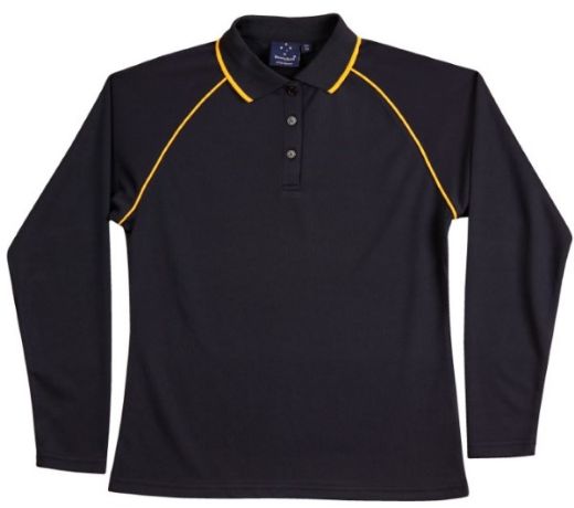 Picture of Winning Spirit Ladies Long Sleeve Contrast Polo