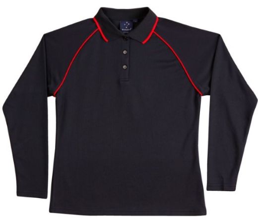 Picture of Winning Spirit Ladies Long Sleeve Contrast Polo