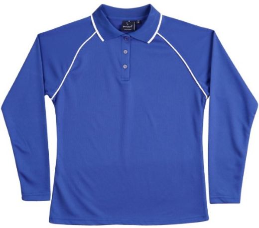 Picture of Winning Spirit Ladies Long Sleeve Contrast Polo