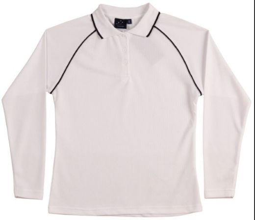 Picture of Winning Spirit Ladies Long Sleeve Contrast Polo
