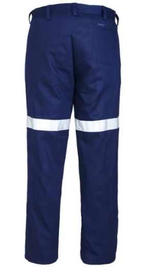 Picture of Ritemate Cotton Drill Pant 50mm Reflective Tape Navy