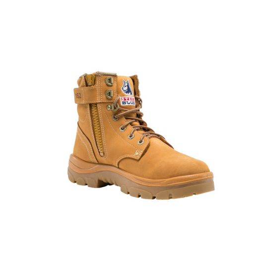 Picture of Steel Blue Argyle Zip Lace Up Nitrile Sole