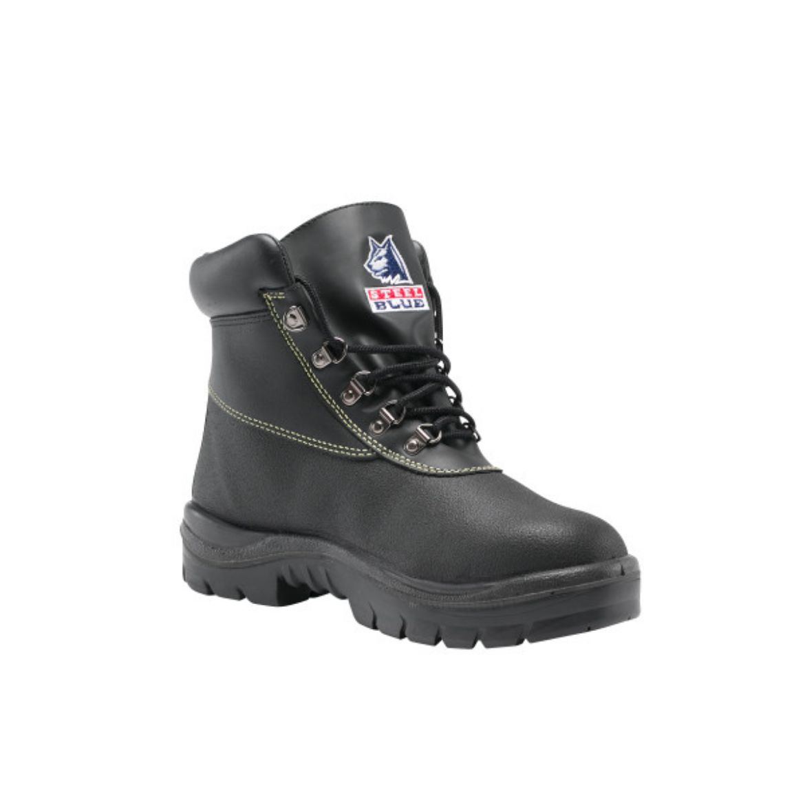 Picture of Steel Blue Warragul Lace up Boot Nitrile Sole Chemical Resistant Black
