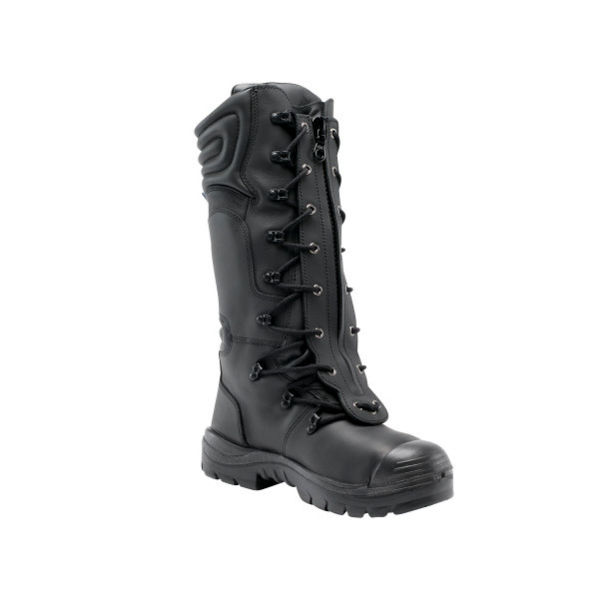 Picture of Steel Blue Telfer Mining Boot 350mm Lace up Zip System Metatarsul Guard and Bump Cap Black