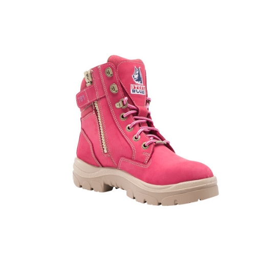 Picture of Steel Blue Ladies Southern Cross Zip Lace Up Boot TPU Sole (Limited Edition)