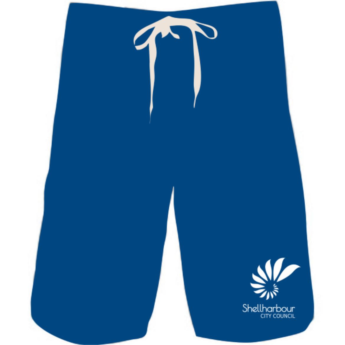 Picture of SCC Custom Made Shorts Navy Elastic Waist band with drawstring, 2 pockets and one additional pocket on side with zipper. 100% Polyester Microfibre c/w repellent/quick dry finish