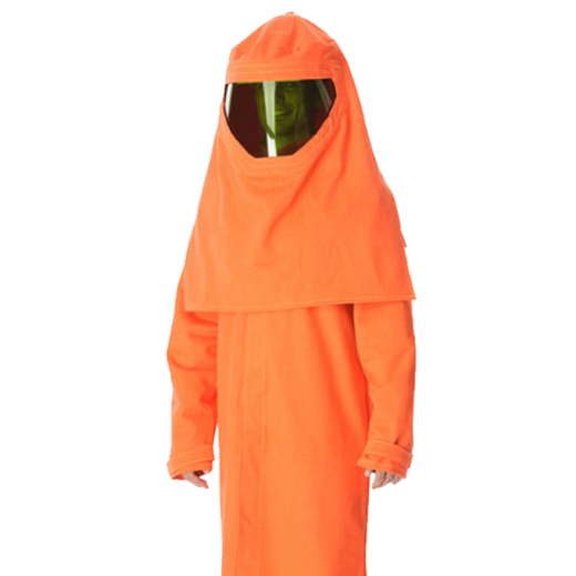 Picture of Glosafe Arc Flash Kit Ultra Soft 1300mm length coat, BeeKeeper style hood CAT 4, 47 cal/cm2