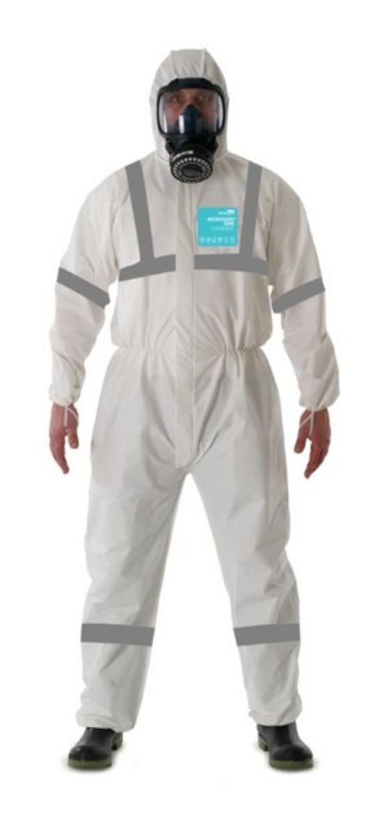 Picture of AlphaTec Microgard 2000 Disposable Overall Liquid & Particle Protection White with Reflective Tape